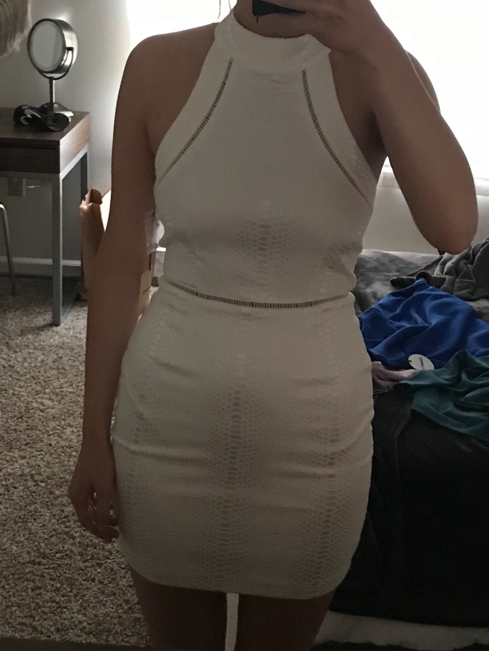 NWT Superdown White Snake Print Mini Dress